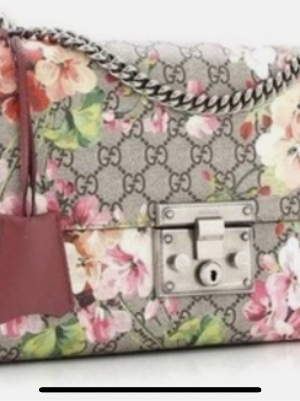 Gucci Floral GG Small Crossbody Bag in Pink and Cream